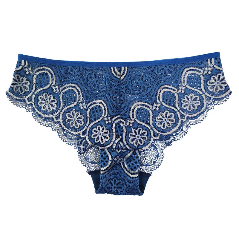 Woman Lace Panty Sexy Weave Panties for Women Floral Briefs Female Underwear Printed Underpants Fashion Sexy Lingerie NK2135 Aviola