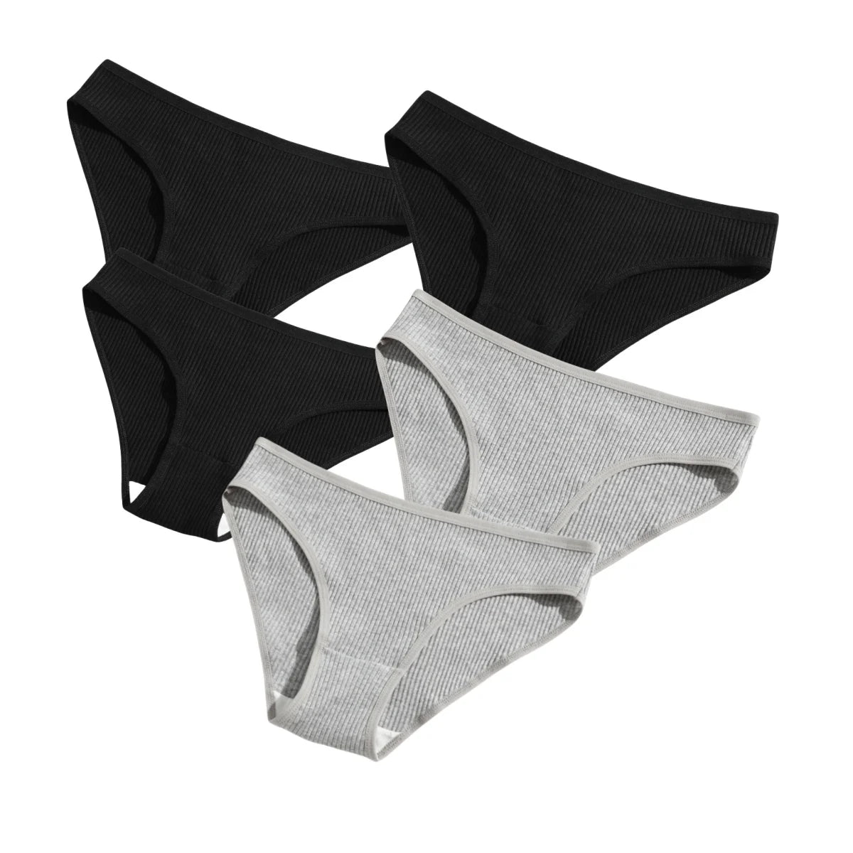 5Pcs/Set Women's Cotton Panties Sexy Underpants Solid Color Briefs Female Comfortable Stretch Soft Lingerie S-XXL Aviola
