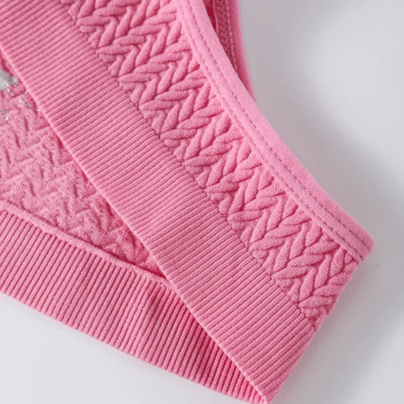 Women Bra Low Waist Briefs Set Seamless Sports Bras Non-wire Bralette Sexy Lingerie Set Female Comfort Ribbed Underwear Set Aviola