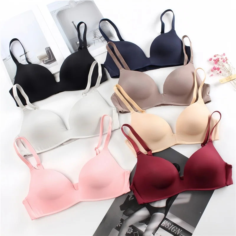 2Pcs/Set Push Up Bra Padded Bras For Women Underwear Non-wire Brassiere Sexy Lingerie Solid Color 3/4 Cup Comfort Intimates Aviola