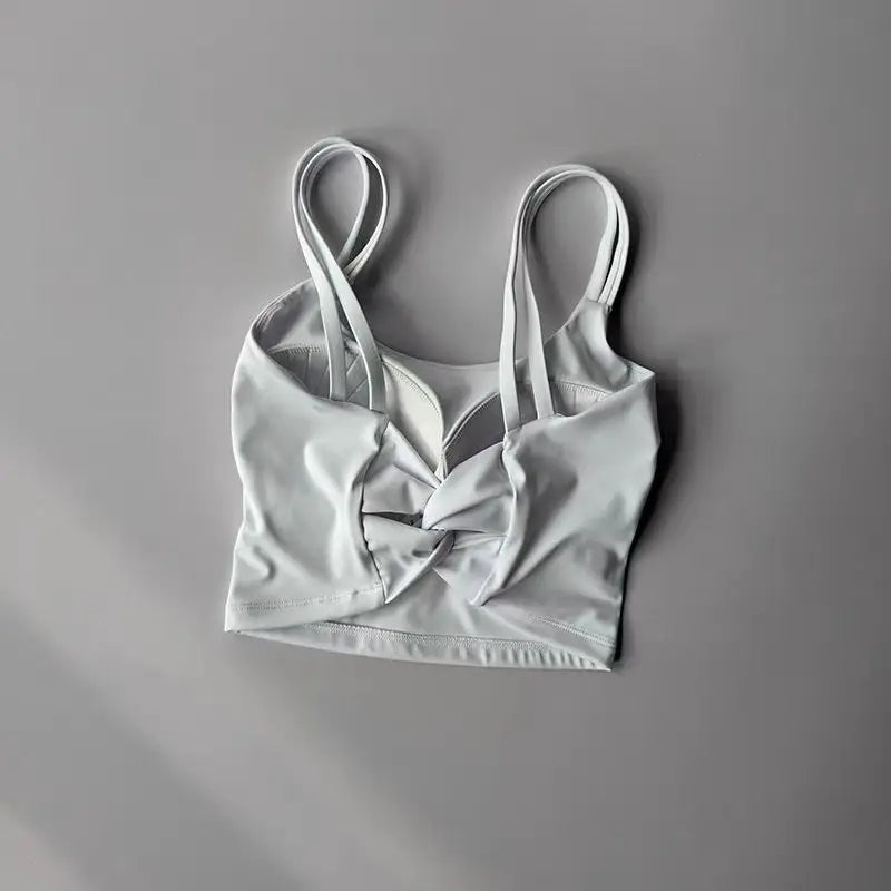 Women's Sports Bras Fitness Top, Sexy Lingerie, Push Up Fixed Pad, Yoga Bra, Back knotted Underwear, Running Vest, Gym Tops Aviola