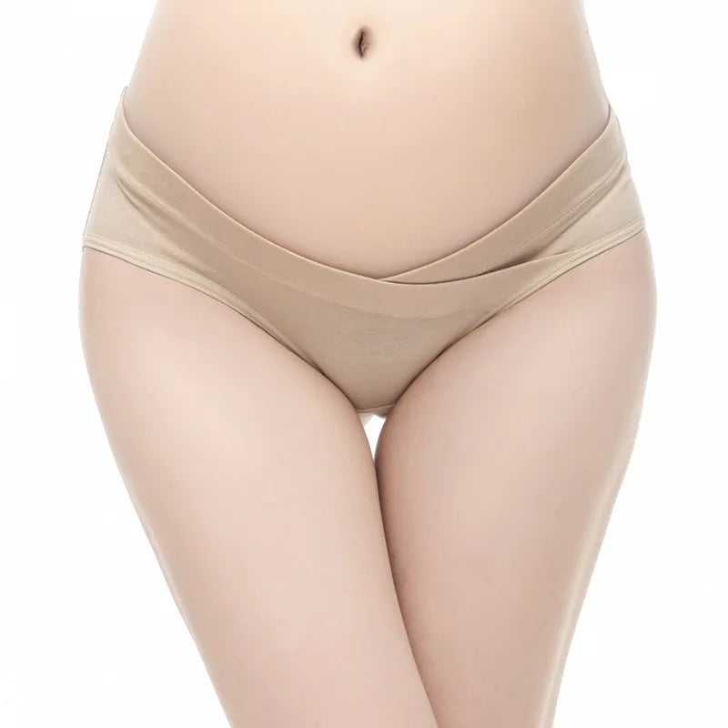 4pcs Maternity underwear women cotton low waist support breathable summer plus size briefs full cotton crotch women's underwear Aviola