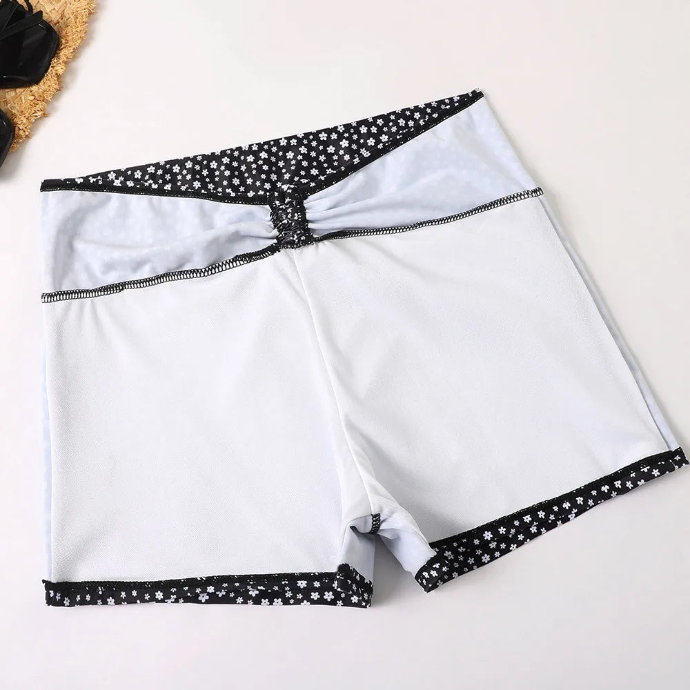 2025 High Waist Bikini Swimsuit Women Push Up Bikini Floral Swimsuit Print Bikini boxers Swimwear Swim Trunks Bathing Suit Aviola
