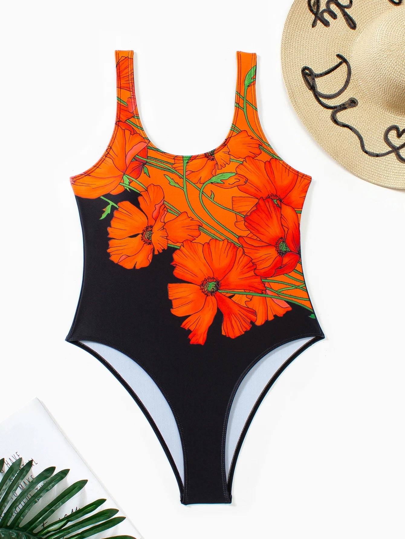 2025 New Sexy Floral One-Piece Swimsuit for Women's Sling Beach Play Seaside Vacation Ladies Monokini With Bloom Design Swimwear Aviola