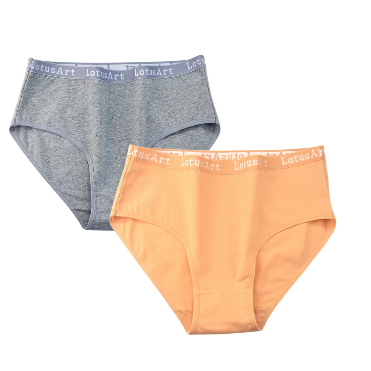 2PCS/Set Cotton Panties Women High Waist Briefs Solid Color Pantys Female Intimates Comfot Breathable Lingerie M-2XL Underpants Aviola