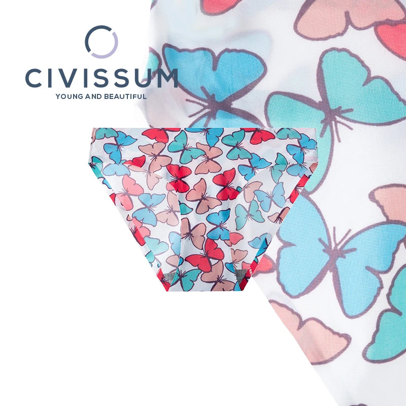 Woman Seamless Panties Women Ice Silk Underwear Printed Female Underpants Big Size Sexy Underwear Girls Briefs NK2153 Aviola