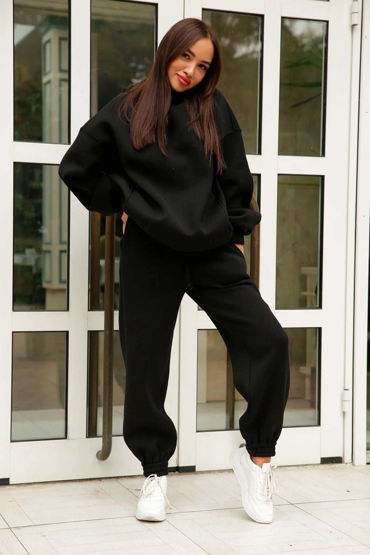 autumn tracksuit outfit set Women Two Piece Set hoodies Hooked Leisure Wide Leg Long Pants Sets Slim Fit Office Ladies Autumn Aviola