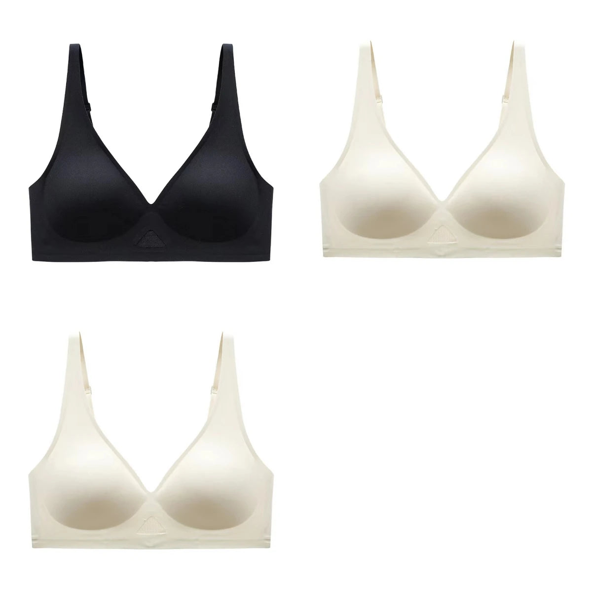 3pcs/Lot Seamless Bras for Women Push Up Brasiere Deep V Bralette Comfort Nonwire Underwear Female Invisible Bra Sexy Lingerie Aviola
