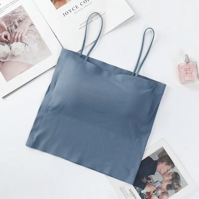 Seamless Bra Summer Tube Tops Women Crop Tops with Removable Pads Sexy Lingerie Invisible Top Aviola