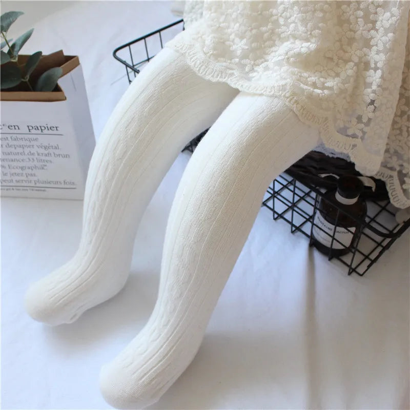 Knit baby pantyhose baby twist children's bottom socks Aviola