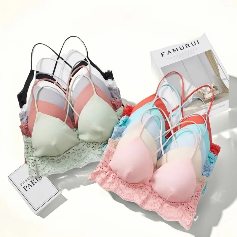 Lace Bra Women Cross Back Bralette Women's Sexy Lingerie Breathable Underwear Comfort Bra Sexy Intimates Aviola