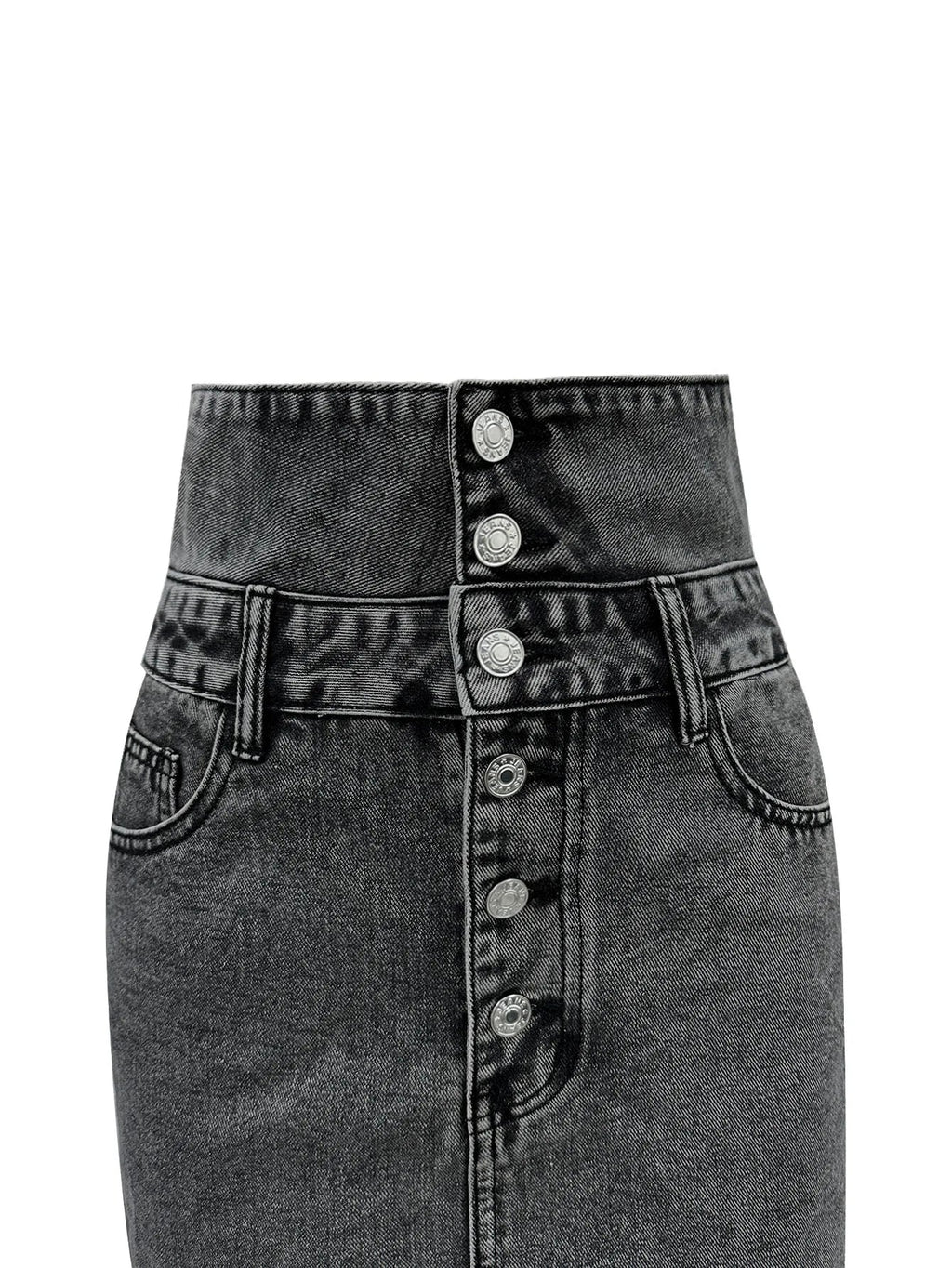 Denim Skirts Women Mid Length Skirt A Line Slim Mom Jeans Button Elegant Splice Y2k Temperament Casual Party Club Summer 2025 Aviola