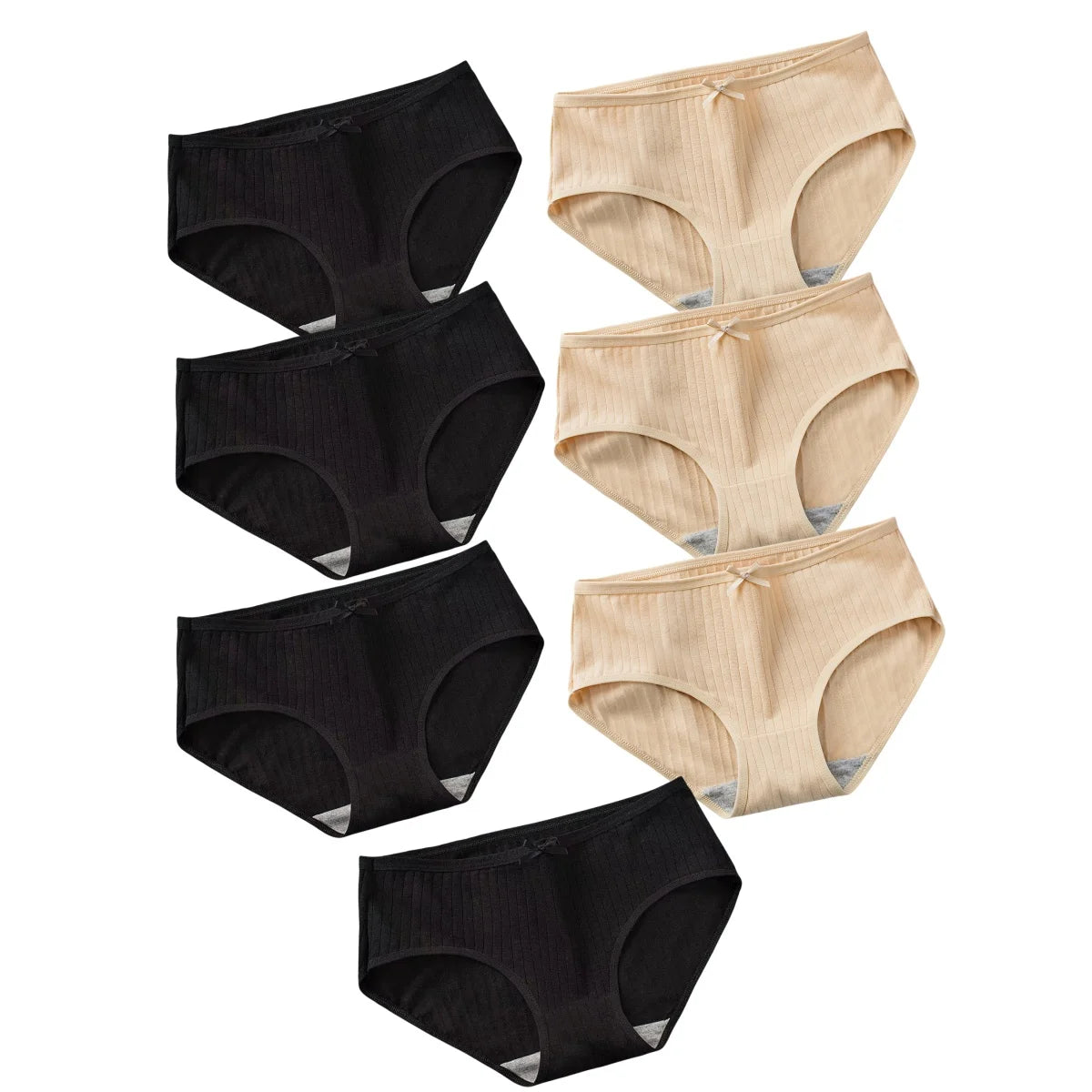 7Pcs/Set Cotton Panties Low Waist Briefs Women Sexy Lingerie Female Underpants Panty Solid Color Breathable Underwear Intimates Aviola