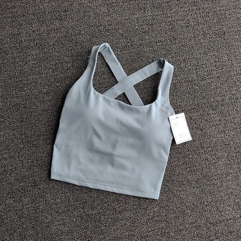 Women Top Cross Strap Sports Bra Push Up Sport Bra Yoga Crop Top Brassiere Yoga Fitness Top Breathable Beauty Back Gym Bras Aviola