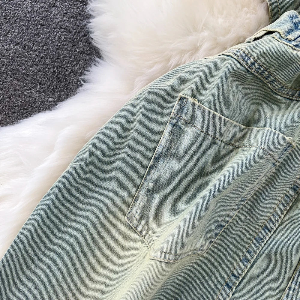 Denim Jumpsuits Women Hole One Piece Wide Leg Pants Sleeveless Strapless Distressed Mom Pockets Jeans Streetwear Summer 2025 Aviola