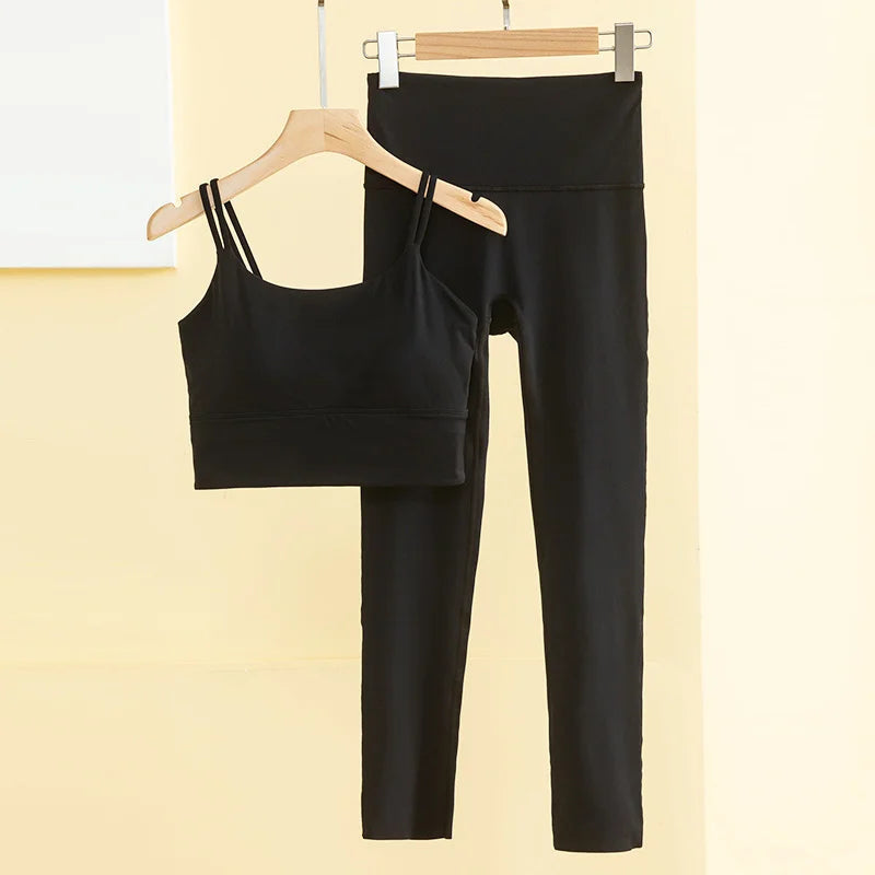 Women Yoga Suit Sports Bra Scrunch Butt Workout Leggings Yoga Pant Sets 2 Piece Sets Women Gym Outfit Sport Set Gym Sets Aviola