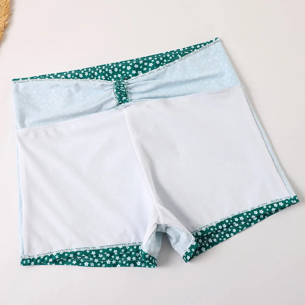 2025 High Waist Bikini Swimsuit Women Push Up Bikini Floral Swimsuit Print Bikini boxers Swimwear Swim Trunks Bathing Suit Aviola