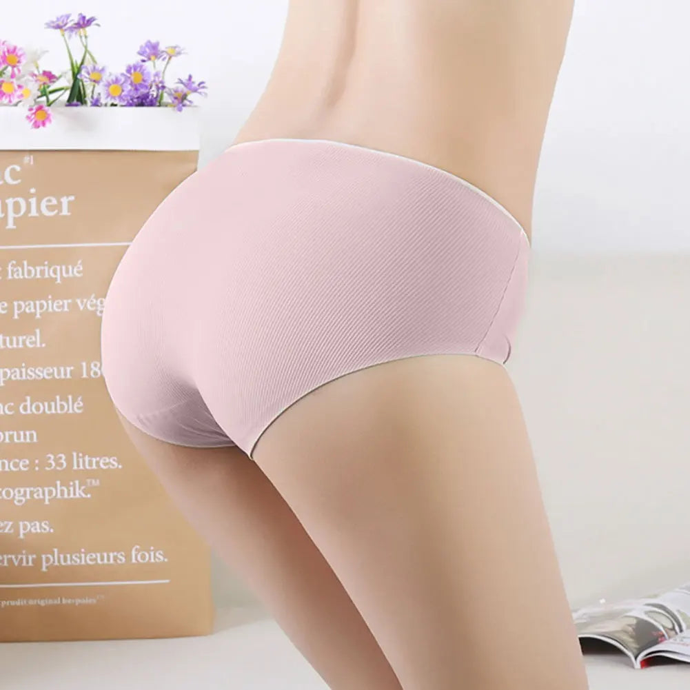 5pcs/Set Women's Breathable Panties Multipack Underwears for Women Girls Soft Knickers Lady ice Silk Underpants Aviola