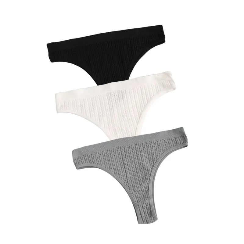 3Pcs/Set Seamless Panties Women Low Waist Briefs Soft Underwear Solid Color Sexy Lingerie Female Underpants Stretch Panty Aviola
