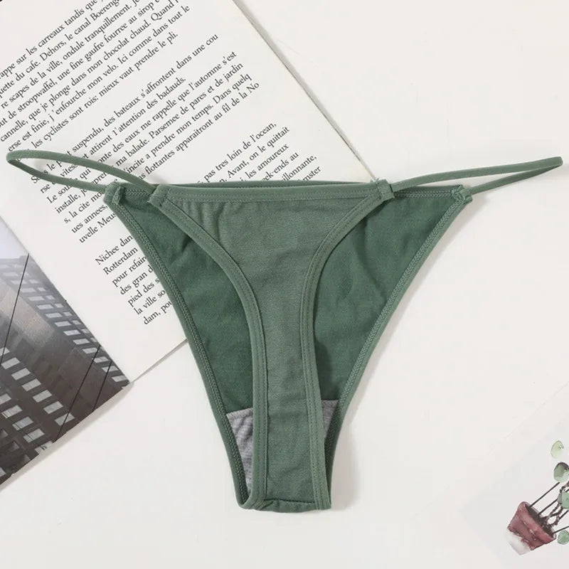 4Pcs/Set Women G-String Seamless Panties Underwear Sexy Lingerie Low Rise Thongs Female G-String High Cut Pantys Aviola