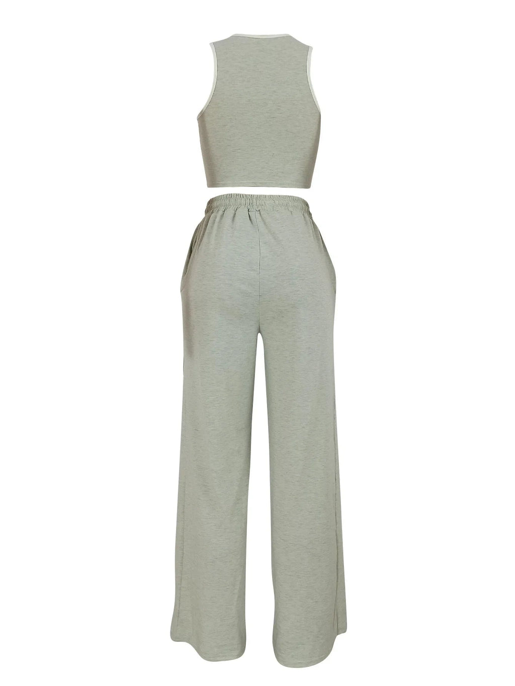 Two Piece Sets Women Sports Suit Vest Top Wide Leg Pants Striped Elastic Waist Matching Sets Trousers Sportswear 2025 Tracksuit Aviola