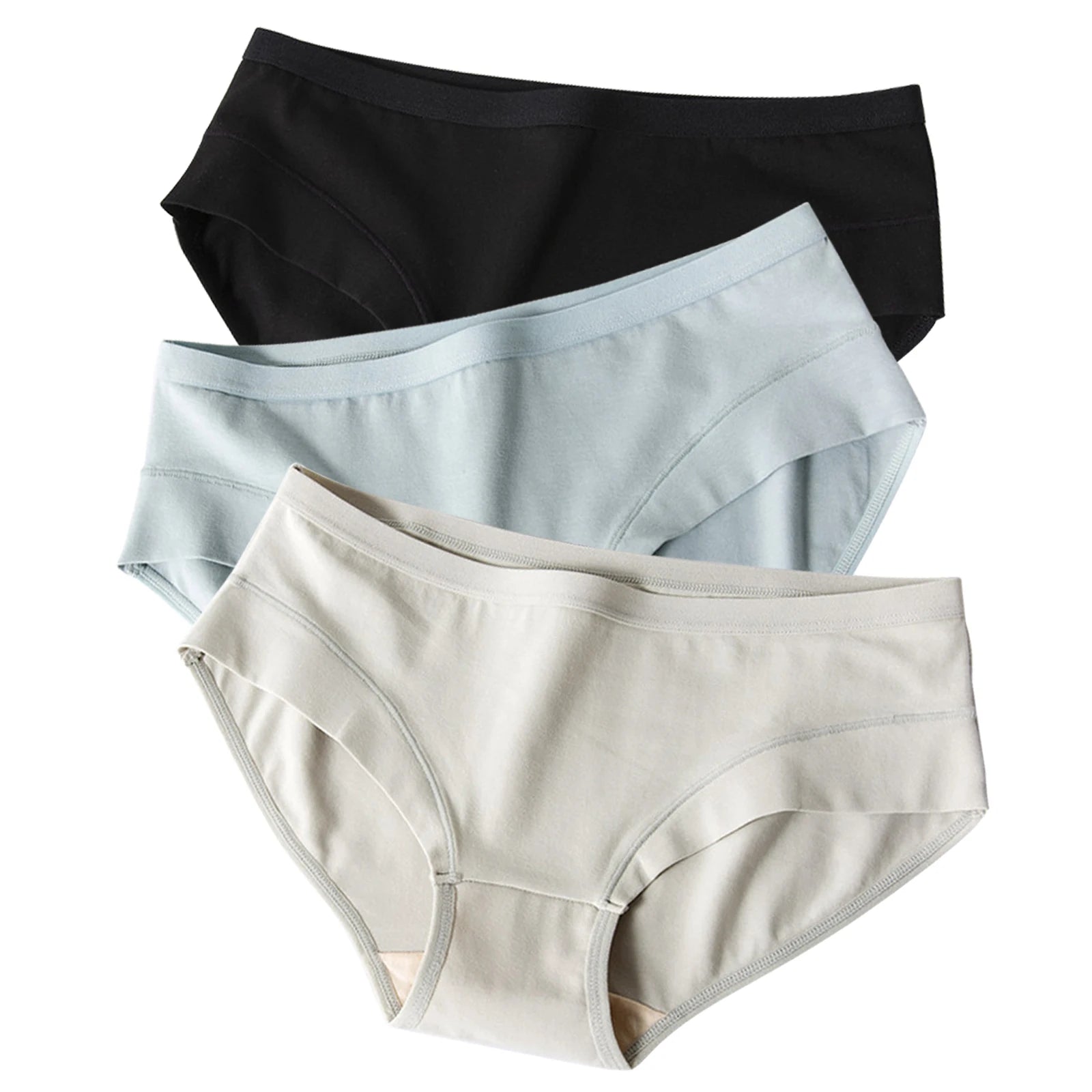 3pcs/Set Women's Low-rise Underwear Comfortable Soft Cotton Panties for Lady Breathable Female Lingerie Underpants Aviola