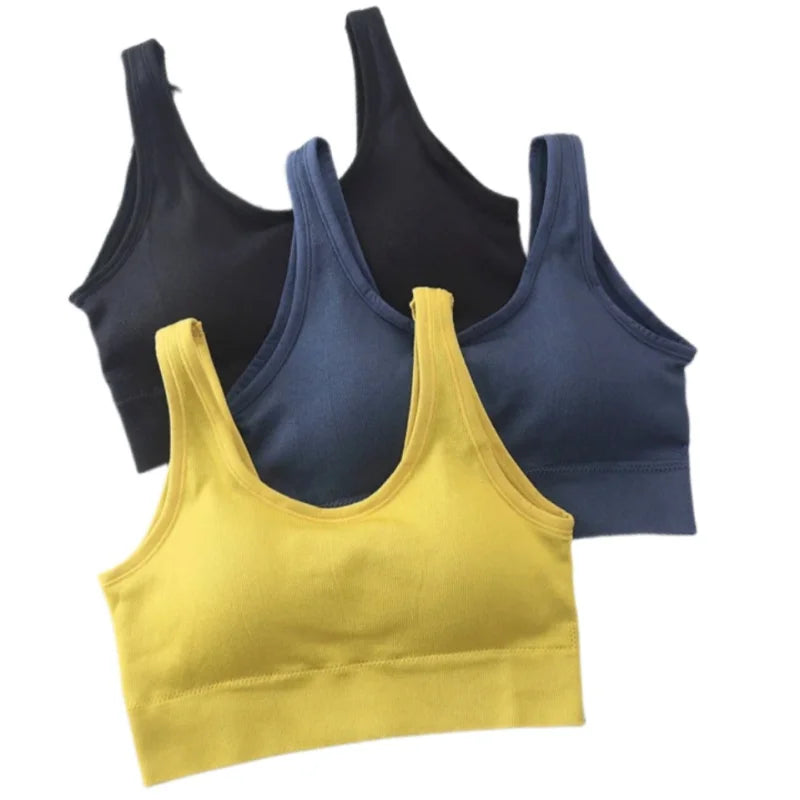 Women Tank Crop Top Seamless Underwear Female Sexy Lingerie Sport Cropped Top Removable Pads V Back Padded Camisole Aviola