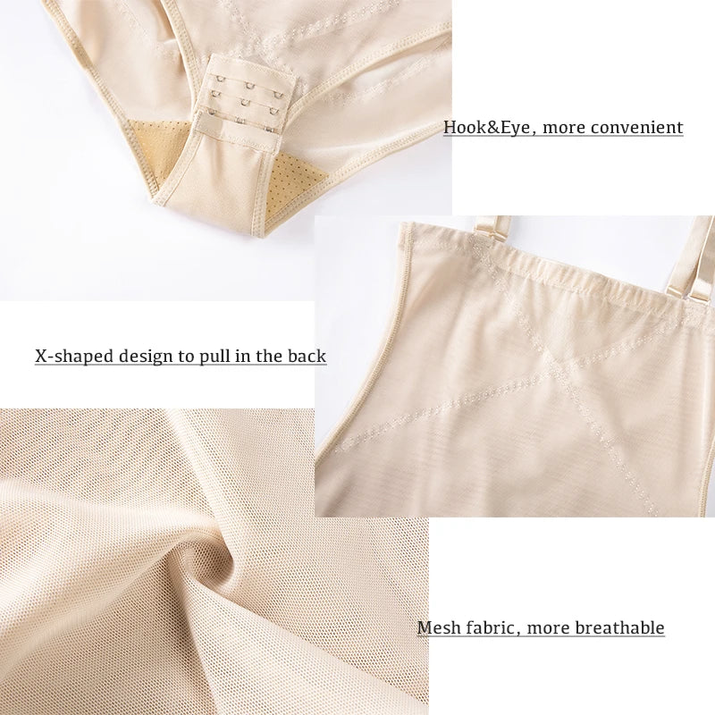 Light Shapewear Bodysuit Body Shaper Women Belly Sheath Waist Trainer Reductive Slimming Underwear Thin Breathable Aviola