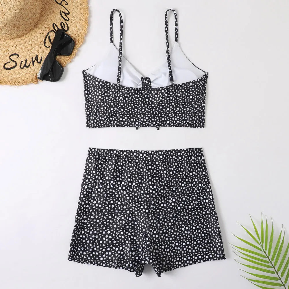 2025 High Waist Bikini Swimsuit Women Push Up Bikini Floral Swimsuit Print Bikini boxers Swimwear Swim Trunks Bathing Suit Aviola