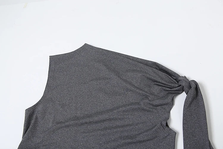 Nibber Hottie Hollow Bandage Tank Tops Women Ribbon One Shoulder Solid Summer Trend Wild Midnight Club Skinny Irregular Vest Aviola