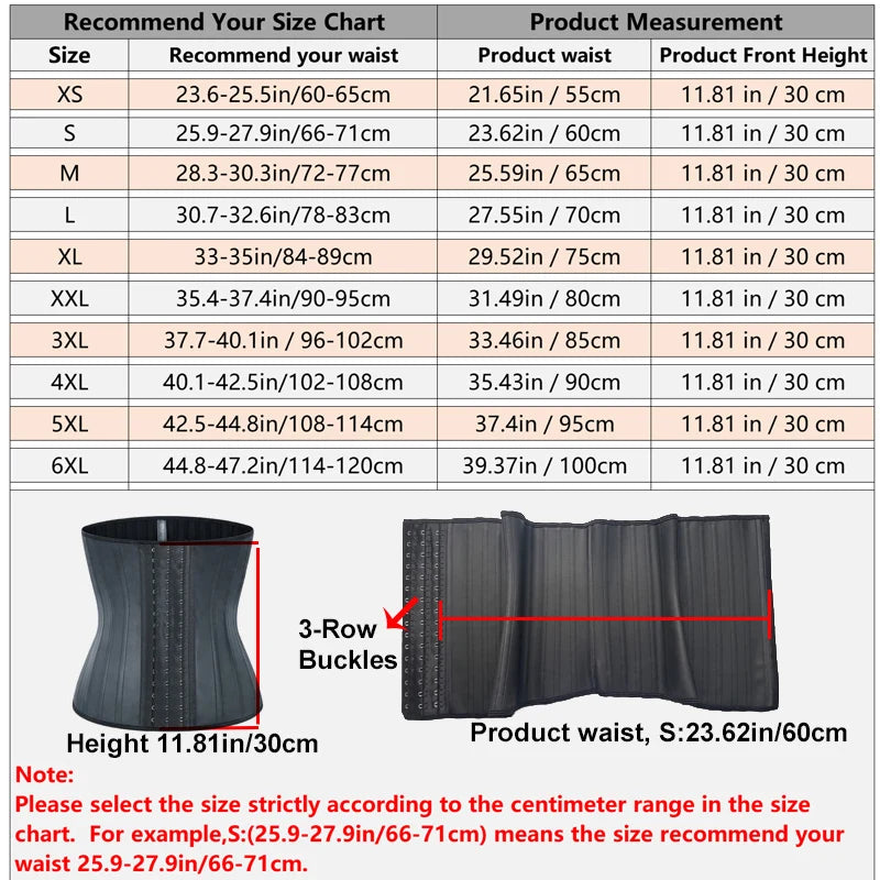 25 bones Corset Waist Trainer Latex Body Shapewear Women Tummy Shaper Belly Sheath Sllimming Belt Modeling Strap Weight Loss Aviola