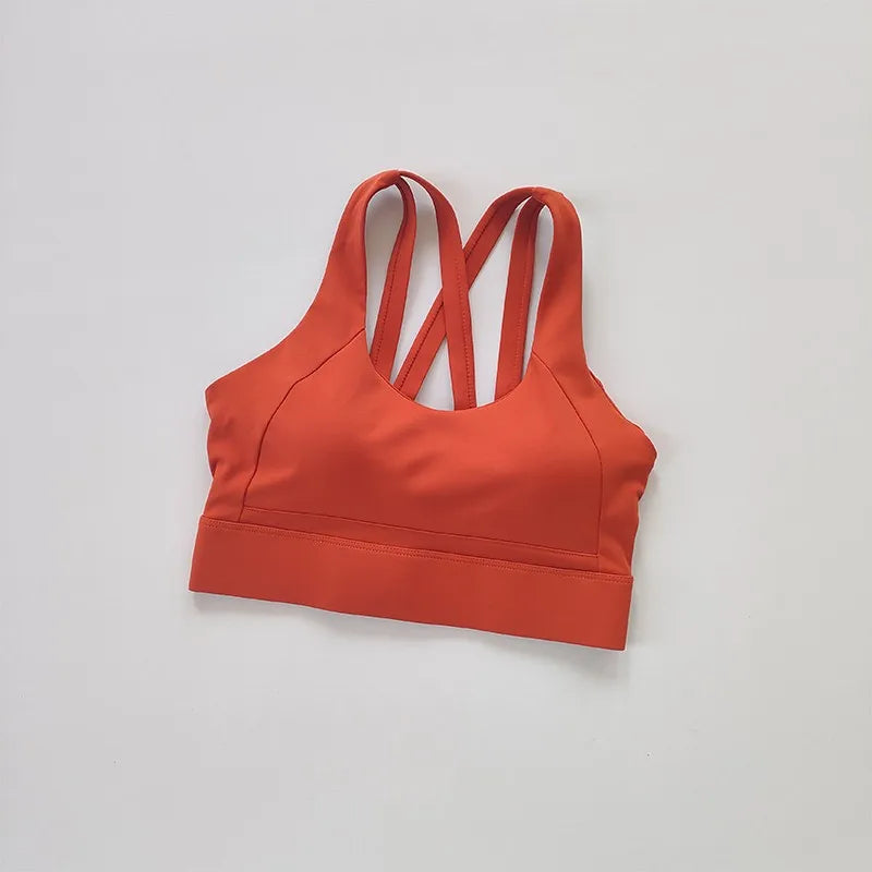 High-end Sports Bra Gym Push Up Bra Women Back High Impact Workout Sport Top Crop Fitness Wear For Yoga Gym Brassiere Sportswear Aviola
