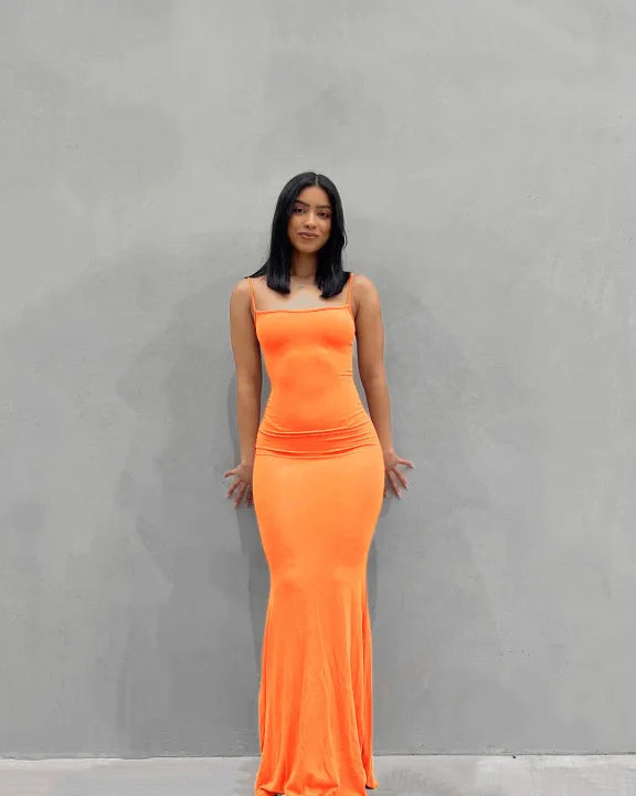 Y2K summer casual style Japanese and Korean casual women's suspender style collarless dress dress Aviola