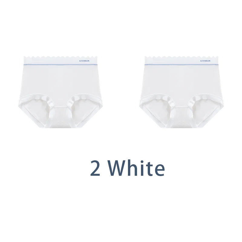 2PCS/Set Women M-3XL Big Size Seamless Antibacterial Underwear Sexy Sport Panties Comfort Briefs High Waist Soft Lingerie Aviola