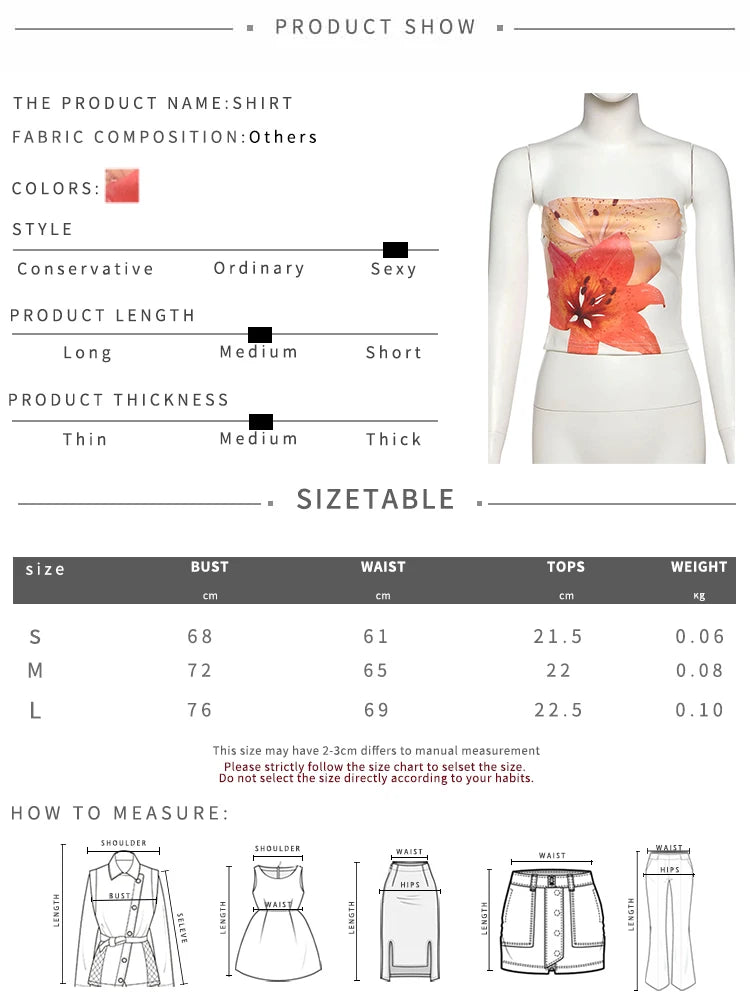 Nibber Colorful Wrap Tops Women Flower Print Chest Wrap Sleeve Backless Skinny Beach Party Simple Classic Summer Mini Clothes Aviola