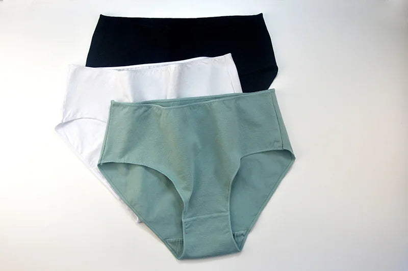 3pcs/Set Cotton Women's Panties Elastic Soft Panties Ladies Underwears Breathable Sexy Comfortable Mid Waist Briefs Lingerie Aviola