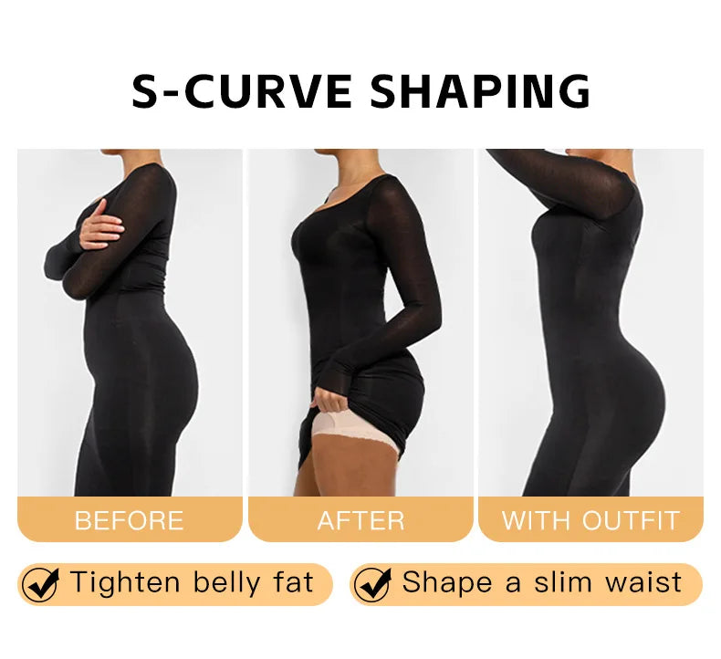 Women’s Waist Control Shapewear Panty with 3-Row Hooks Double Tummy Compression Mesh Butt Lifter High Waist Slimming Body Shaper Aviola