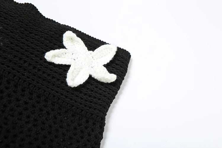 Nibber Summer Crochet Women 2 Piece Set Sexy Applique Hollow Beach Back Bandage Strapless Tops+Shorts Midnight Vacation Clubwear Aviola
