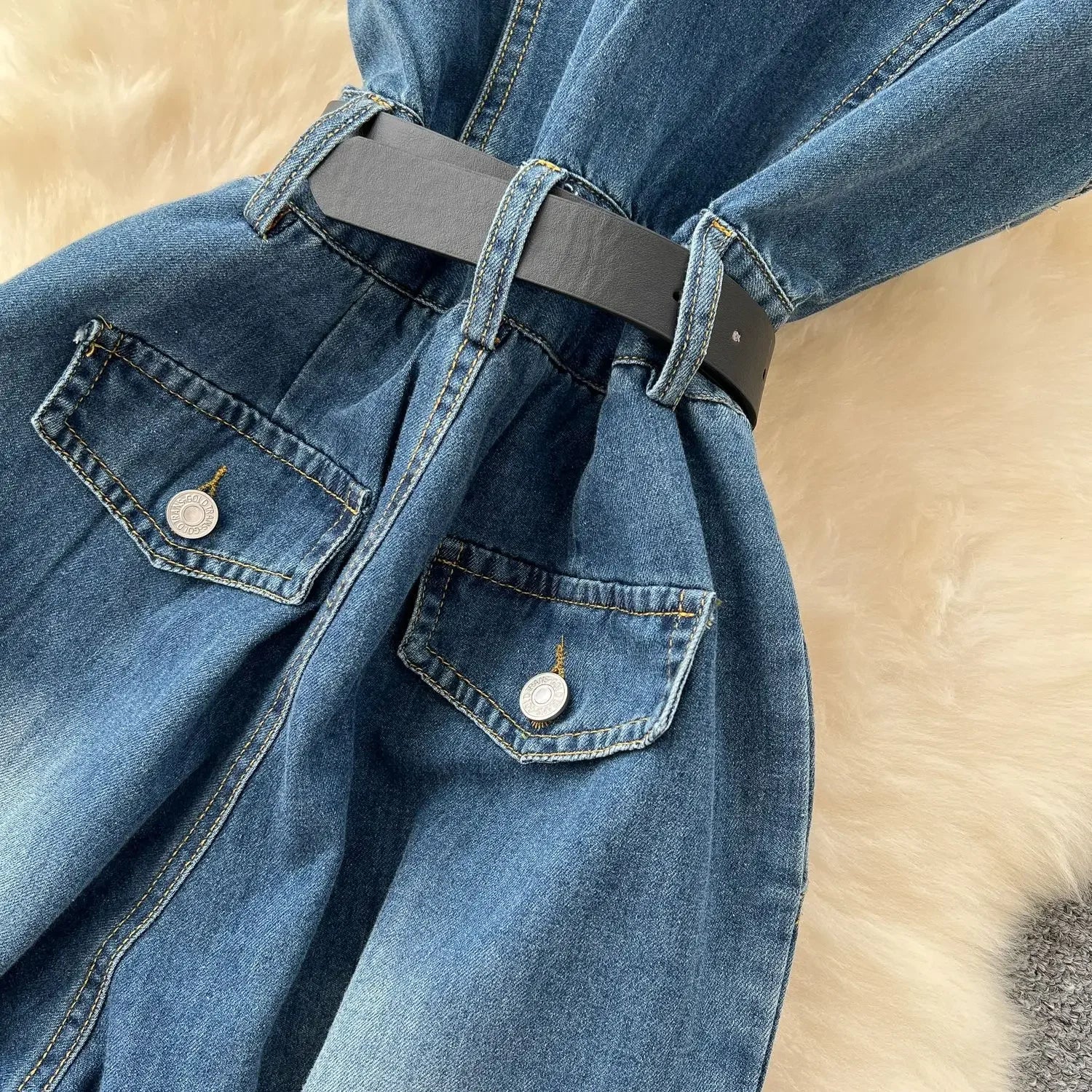 Denim Jumpsuits Women One Piece Wide Leg Pants Washed Distressed Sleeveless Pockets 2025 Streetwear High Waist Jeans Trousers Aviola