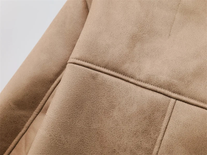 RARF 2024 new European and American women's fur one long sleeve standing collar double-sided jacket fur one thick warm coat Aviola