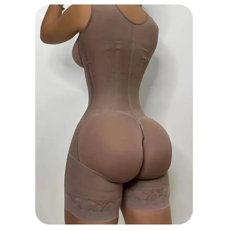 Body Shaper Women Colombian Fajas Shapewear Bodysuit 9-bone High Compression Girdles Double Tummy Control Full Body Open Crotch Aviola