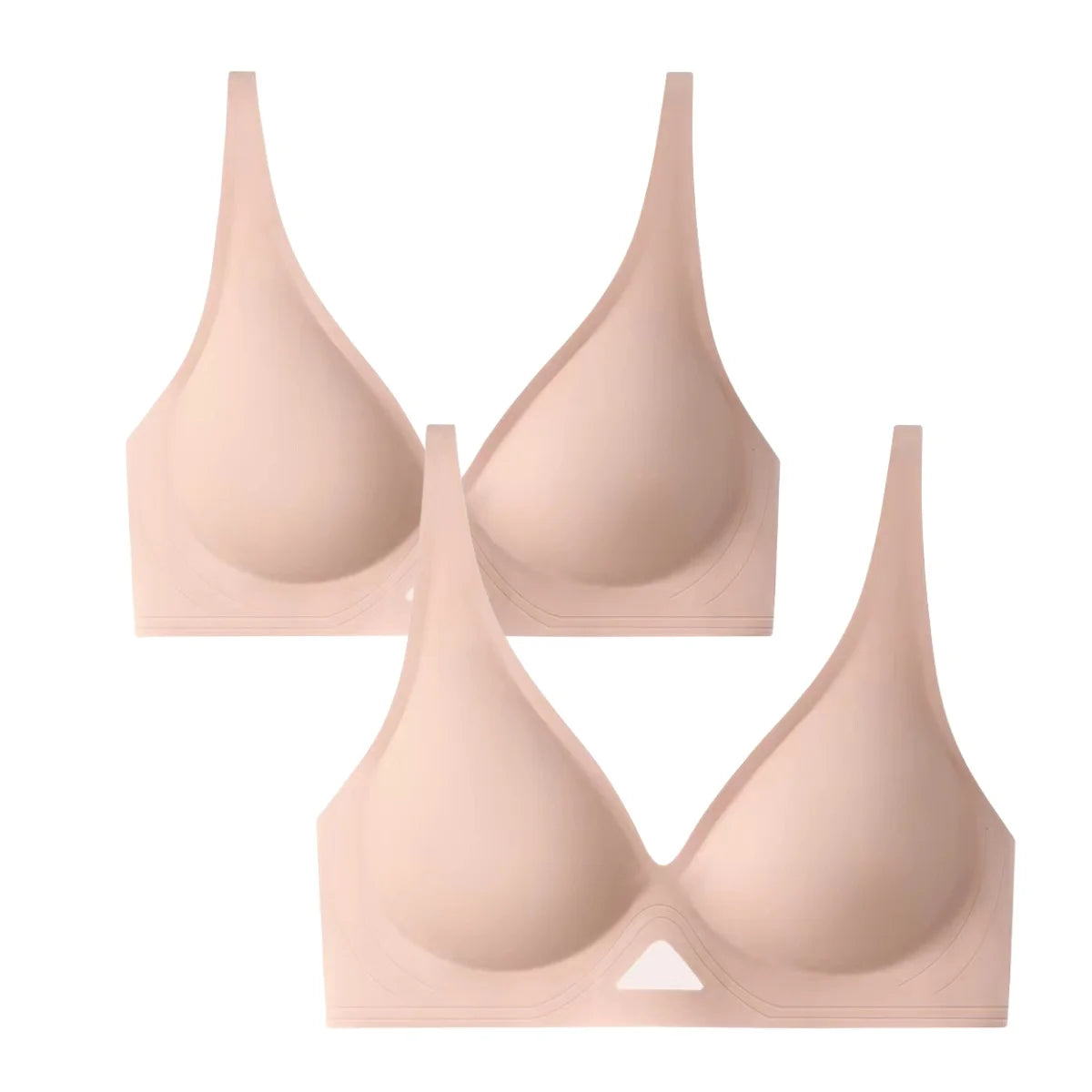 2Pcs/Set Seamless Bras for Women Non-wire Invisible Deep V Bralette Female Push Up Bras Underwear Sexy Lingerie Aviola
