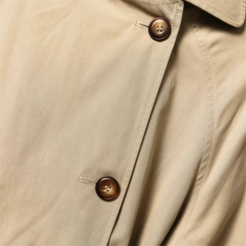RARF lady Spring and Autumn new classic women's double button trench coat, trench jacket, vintage medium long coat, with belt Aviola
