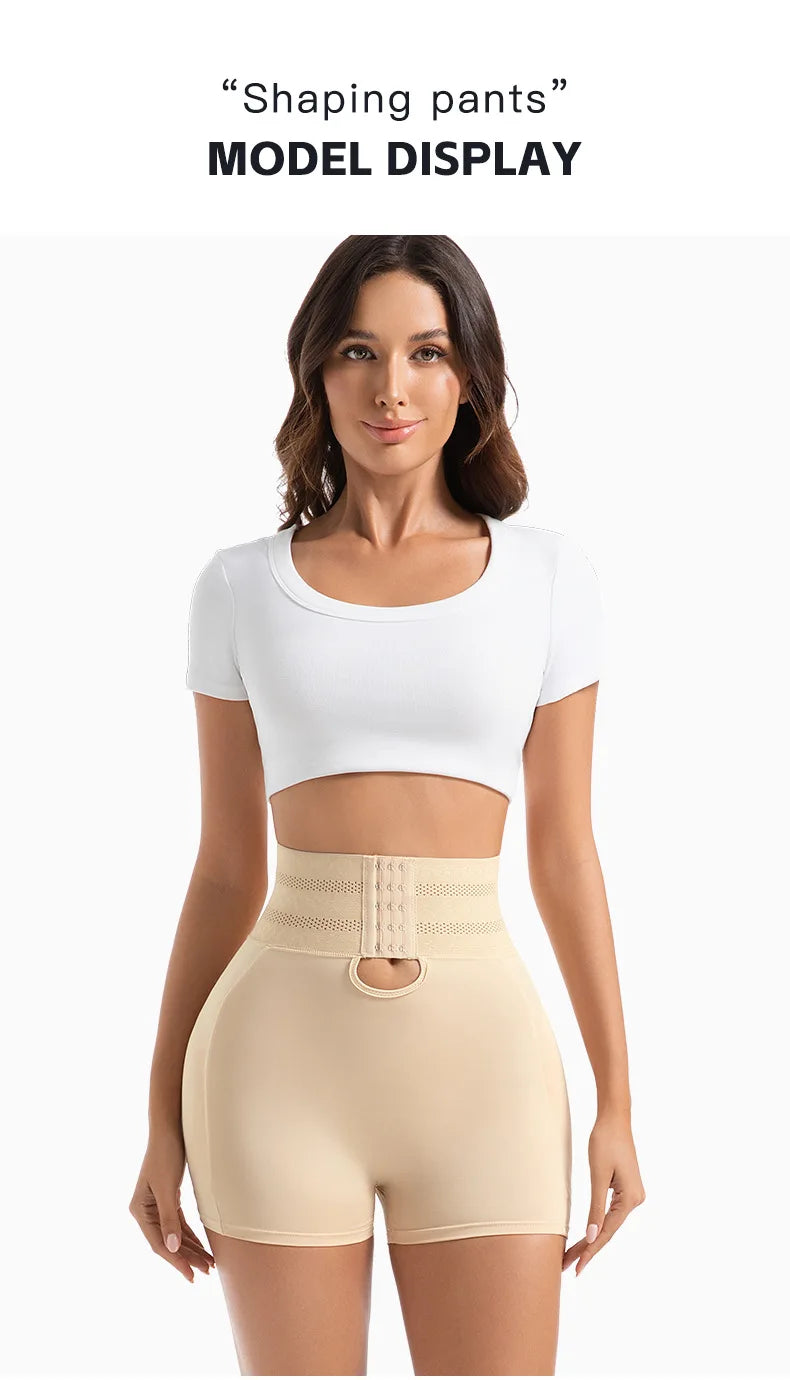 4 Pads Body Shaper Women Hip and Butt Lifter Shapewear Tummy Control Panties Waist Trainer with 3-Row Hooks Slimming Underwear Aviola