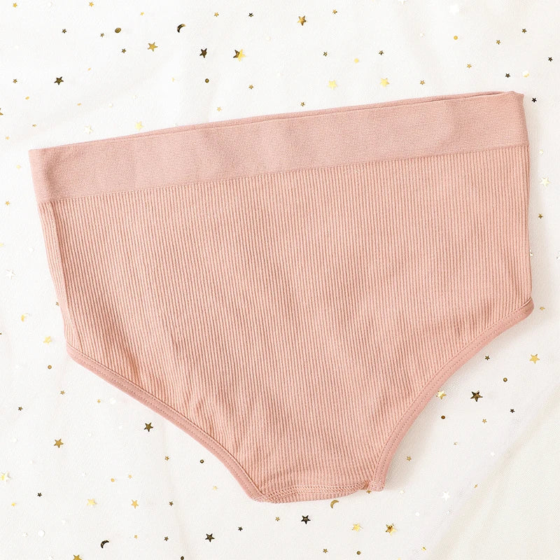 5Pcs/Set Sexy Panties Women Comfort Briefs Soft Intimate High Rise Panty Female Lingerie Solid Color Underpants M-XL Aviola