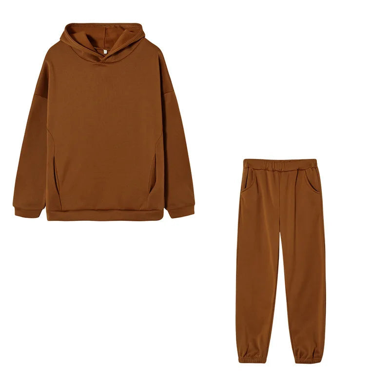 autumn tracksuit outfit set Women Two Piece Set hoodies Hooked Leisure Wide Leg Long Pants Sets Slim Fit Office Ladies Autumn Aviola