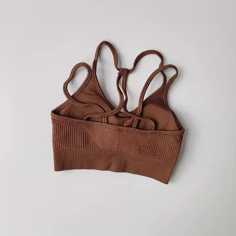 Breathable Sports Bra for Women, Shockproof Fitness Tops, Gym Crop Top Brassiere, Push Up Sport Bras, Seamless Yoga Bra Aviola