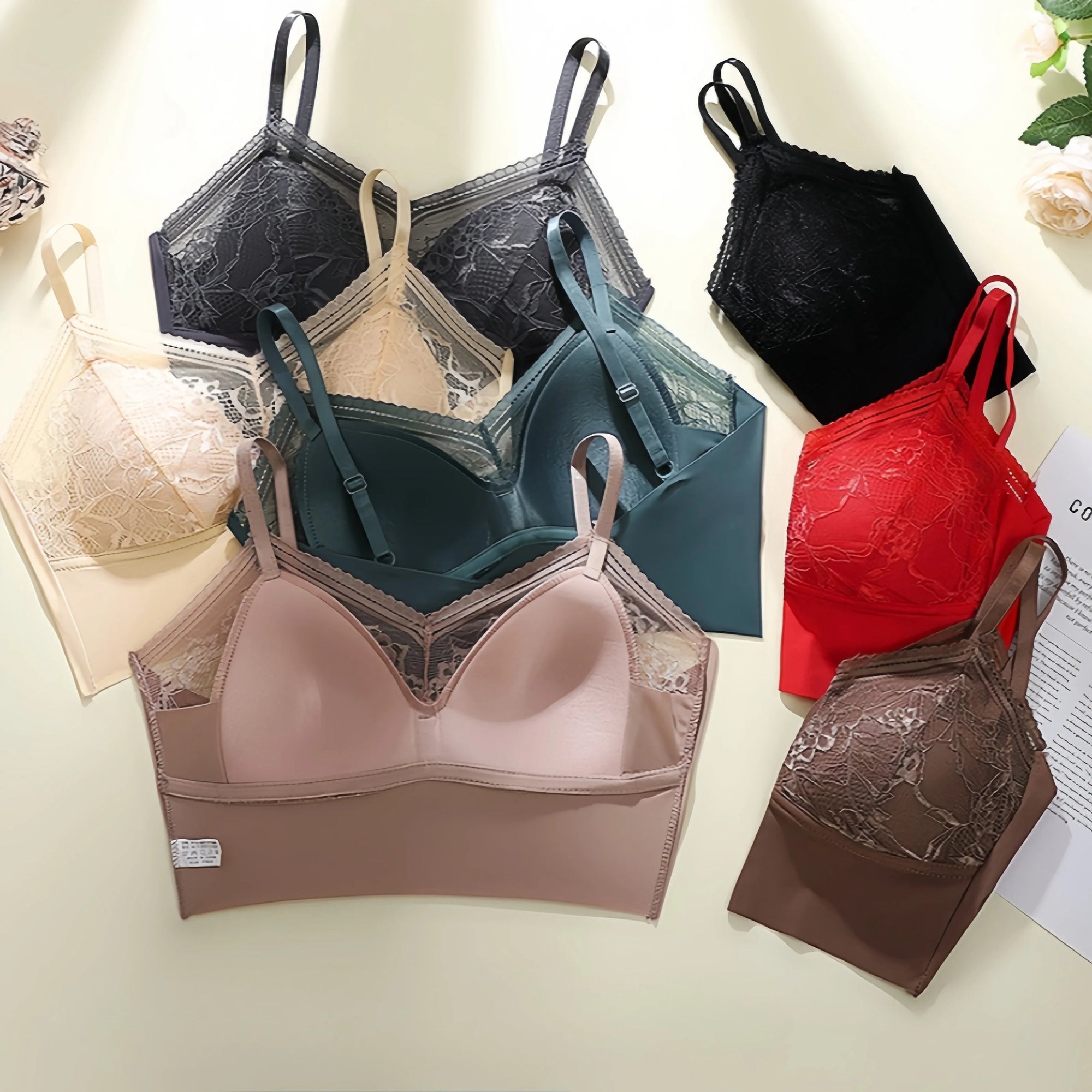 Seamless Bras For Women Push Up Bra Padded Underwear Comfort Brassiere Non-wire Lace Sexy Lingerie Aviola