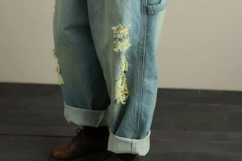 Jumpsuits Women Causal Loose Denim One Piece Mom Jeans Suspenders Overalls Wide Leg Long Pants High Waist Rompers Y2k Streetwear Aviola