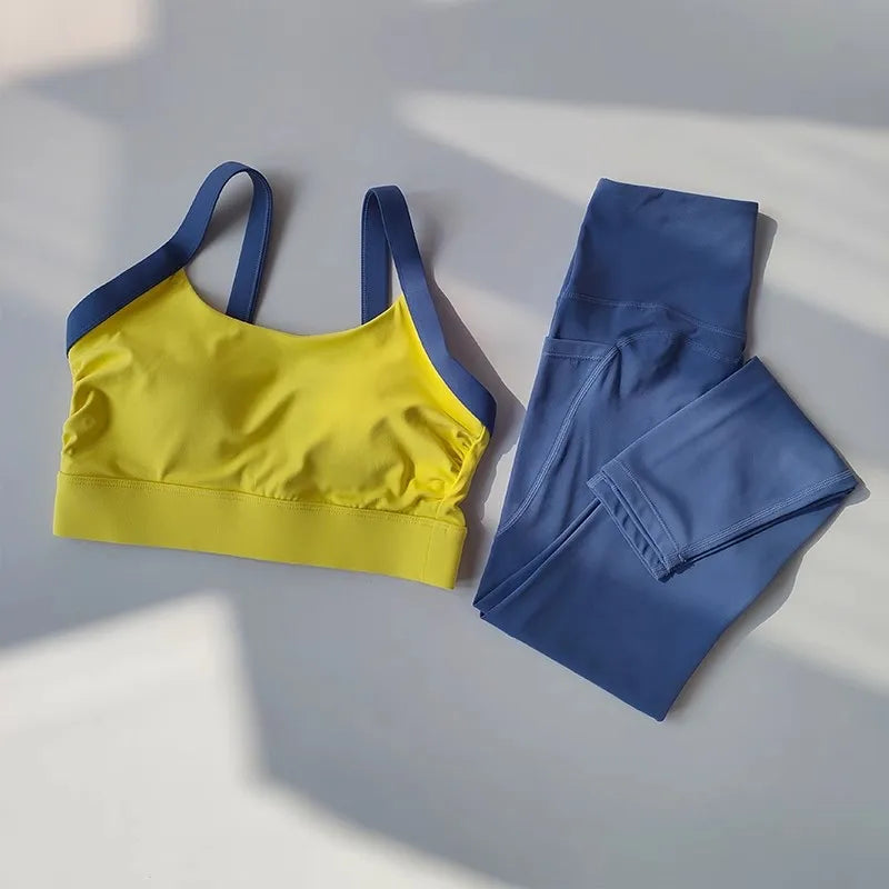 Yoga Suit for Women High-end 2PCS Yoga Set Workout Sets Sportswear Gym Clothing Fitness Suit Bras and Leggings Sports Suits Aviola